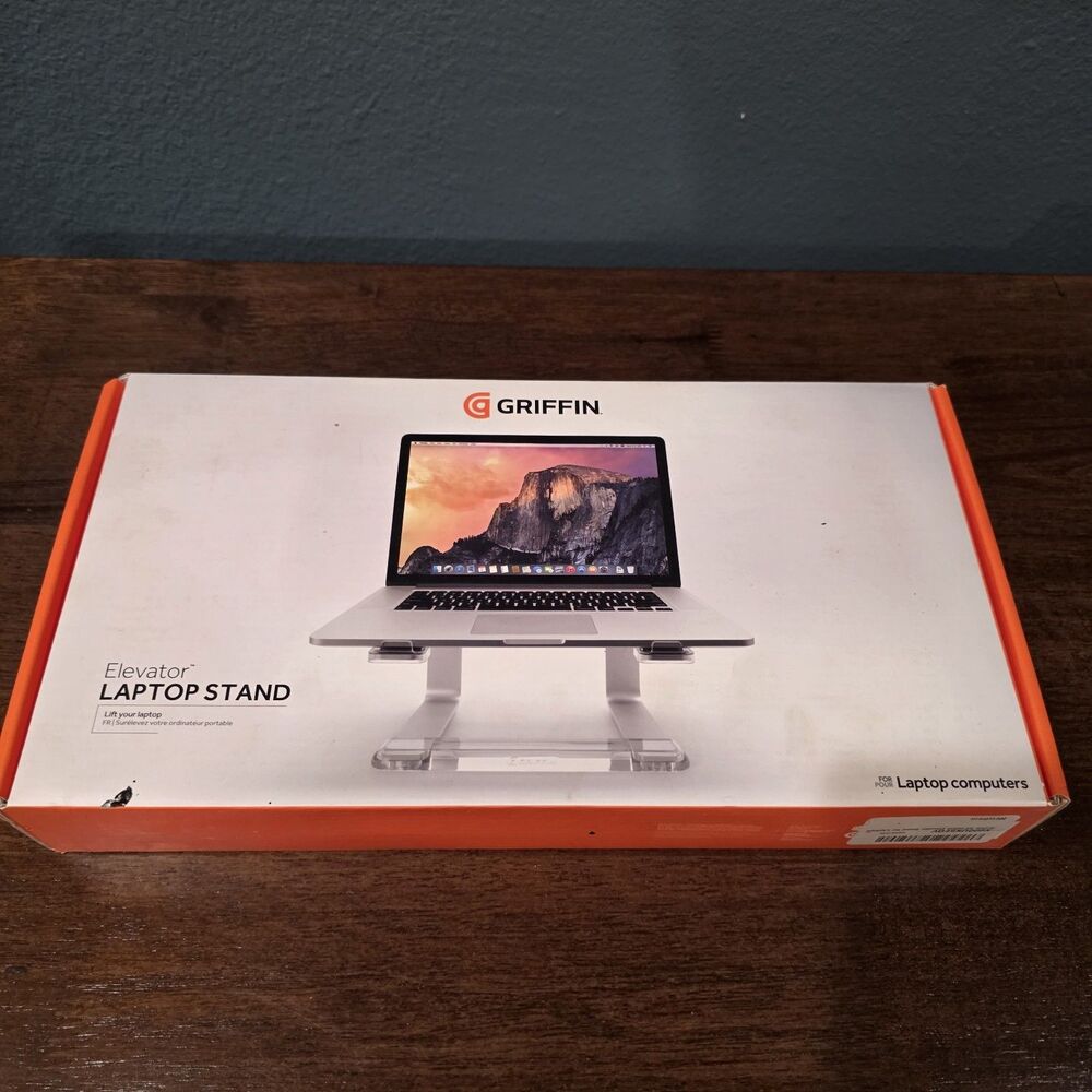NEW Griffin Elevator Laptop Computer Stand Portable Aluminum Desk Riser Silver